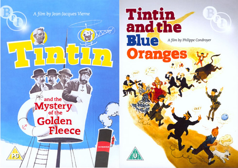 Tintin and the Mystery of the Golden Fleece, and Tintin and the Blue Oranges - British Film Institute DVD releases