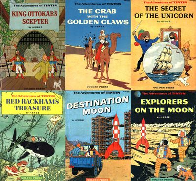 Golden Press edition Tintin covers