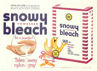 Snowy bleach advertisement